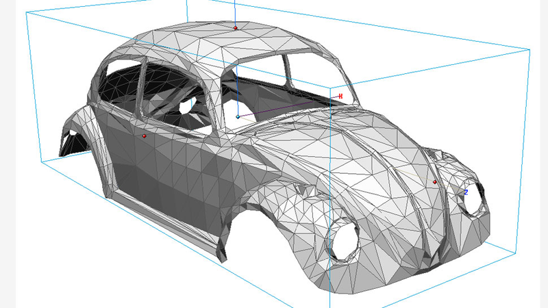 Illustration for article titled The First Real Object Ever 3D Scanned And Rendered Was A VW Beetle